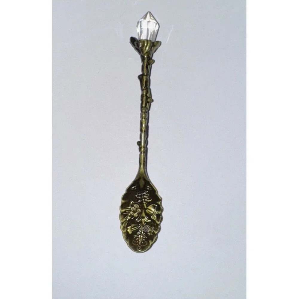 Spoon Crystal Vintage Style Ritual Altar Witch Tea Coffee Witch Wicca 4.33” Deco